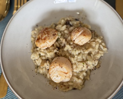 Risotto Saint-Nectaire AOP & noix de Saint-Jacques