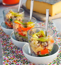 Salade de quinoa au Saint-Nectaire